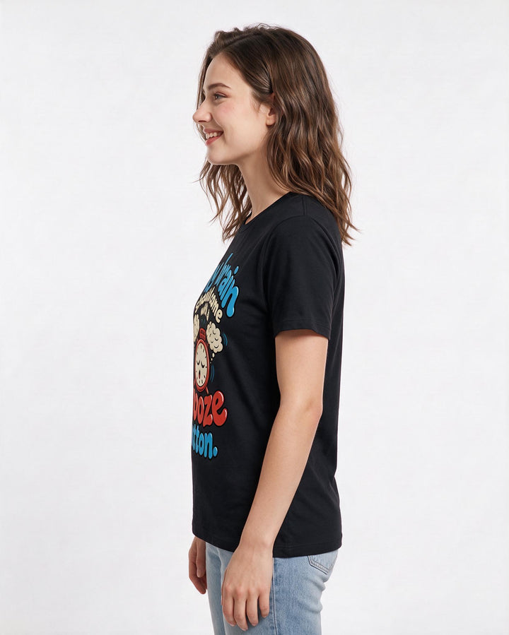 Meme Black T-Shirt for Women – Everyday Expression Graphic Tee product image 2