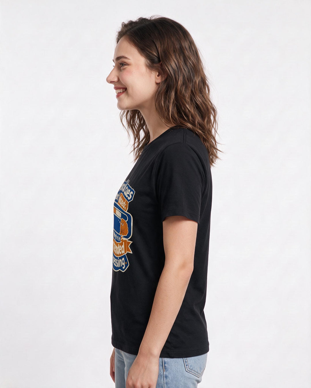 Neurodiversity Women's Black T-Shirt – My social cues aren't missed; they're product image 2