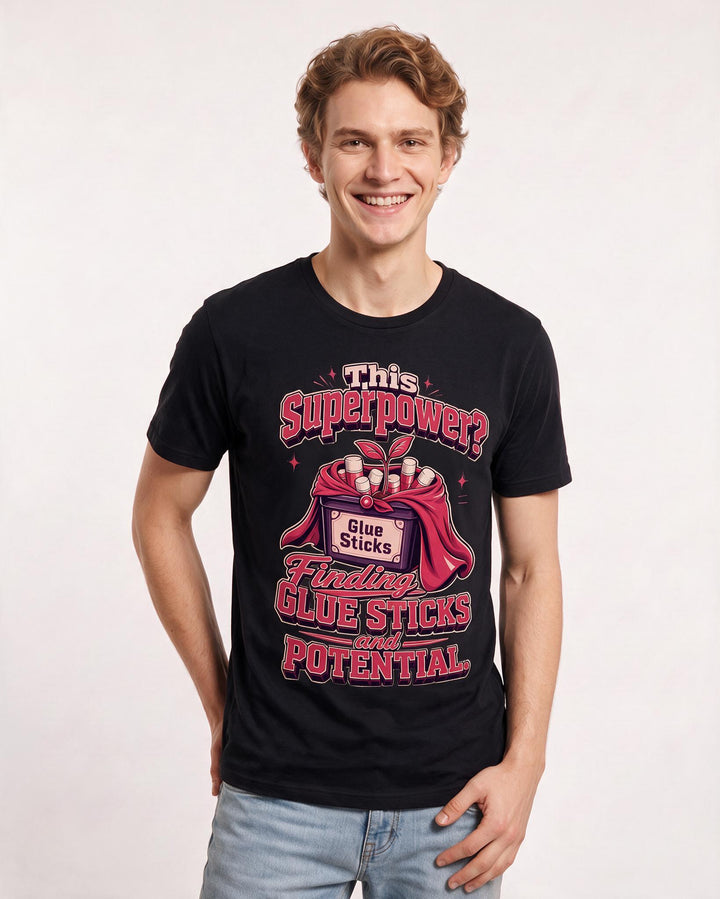 Teacher Black T-Shirt for Men – Everyday Expression Graphic Tee product image 1