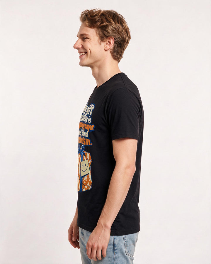 Christmas Black T-Shirt for Men – Holiday Theme Graphic Tee product image 2