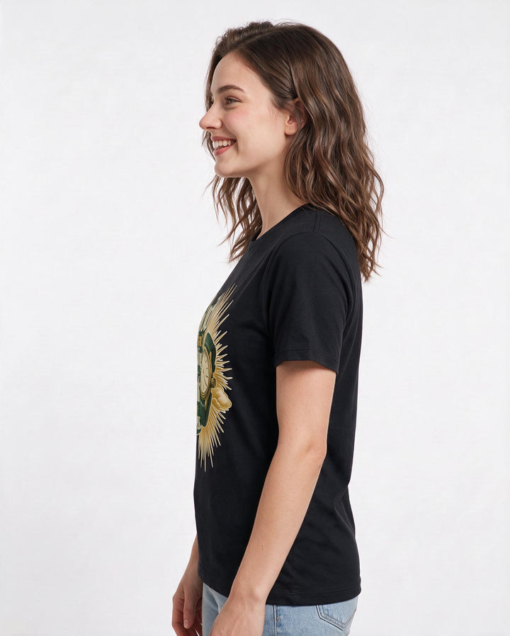 Christian Faith Women's Black T-Shirt – God isn't checking the clock on my progress. product image 2