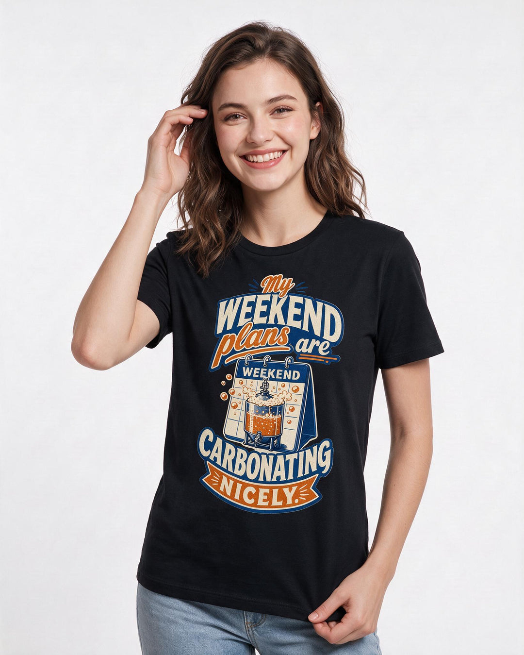 Beer Black T-Shirt for Women – Everyday Expression Graphic Tee product image 1