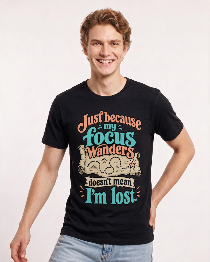 Neurodiversity Black T-Shirt for Men – Everyday Expression Graphic Tee product image 1