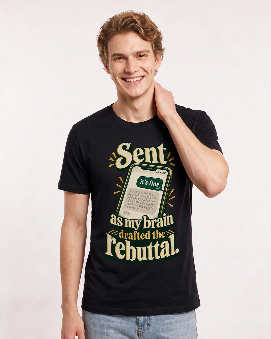 Meme Black T-Shirt for Men – Everyday Expression Graphic Tee product image 1