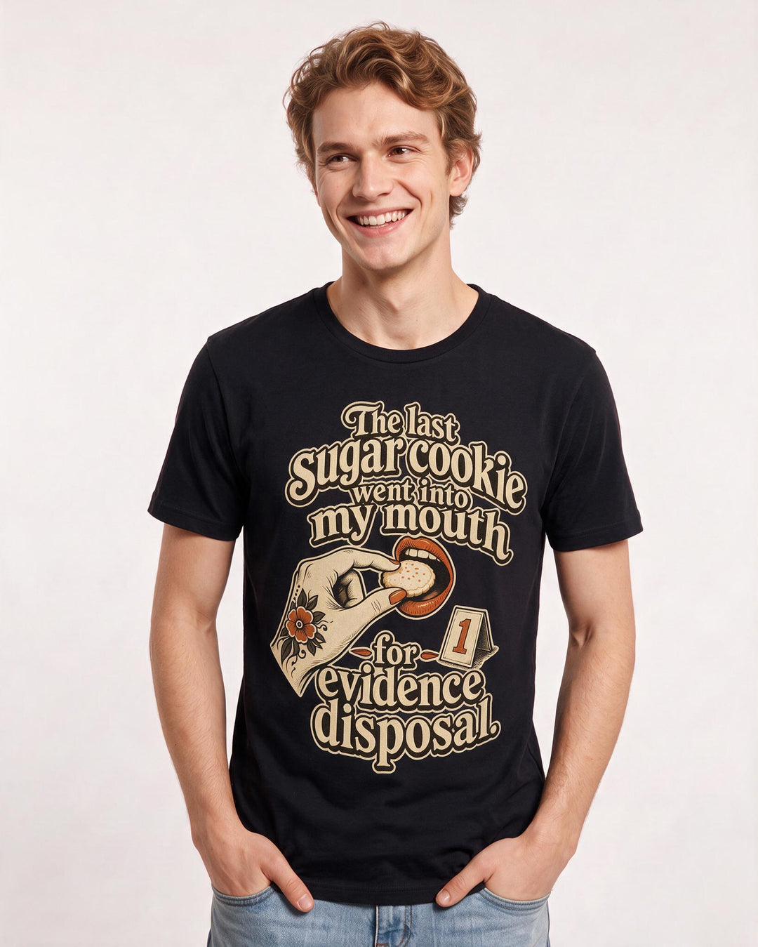 Christmas Black T-Shirt for Men – Holiday Theme Graphic Tee product image 1