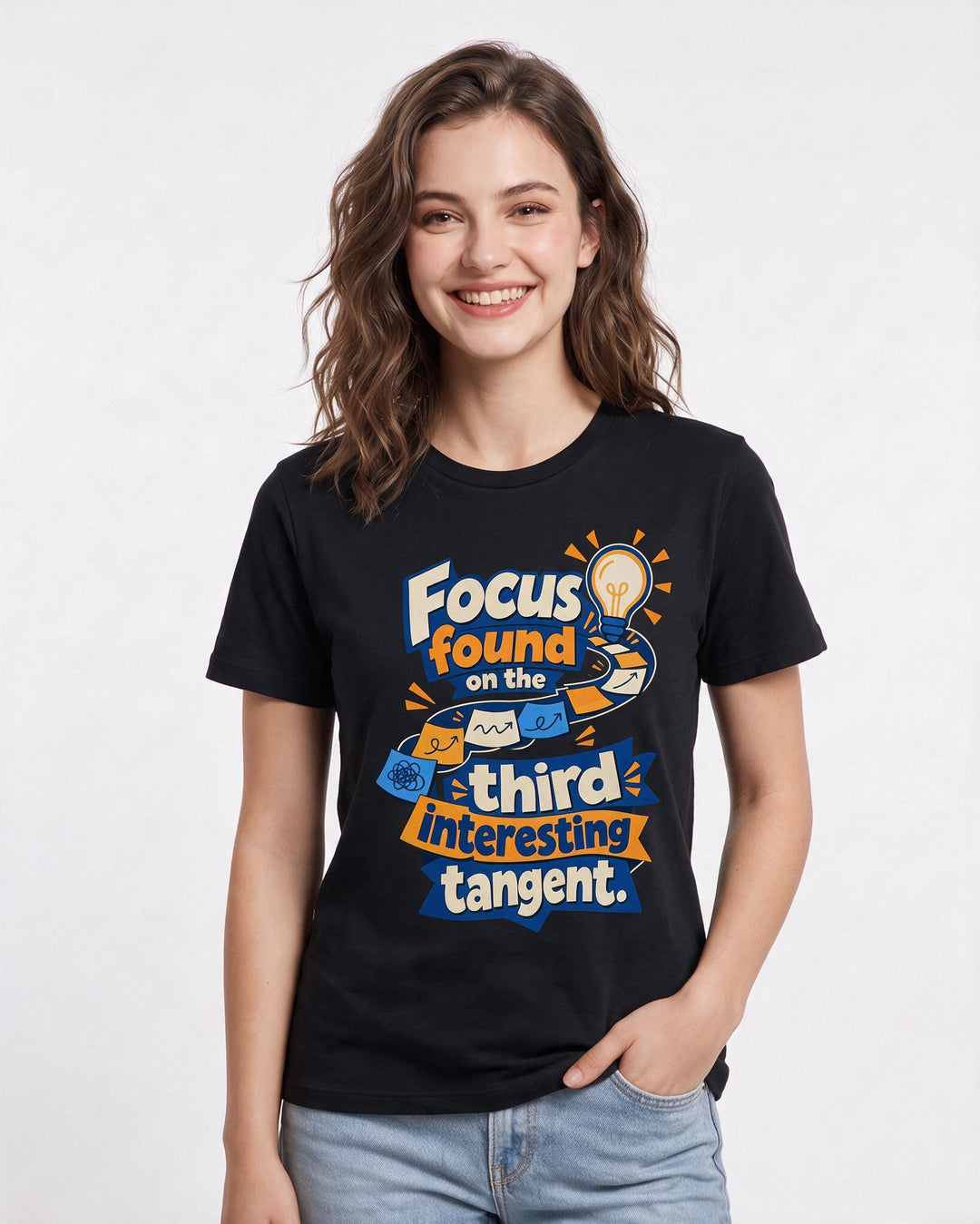 Neurodiversity Black T-Shirt for Women – Everyday Expression Graphic Tee product image 1