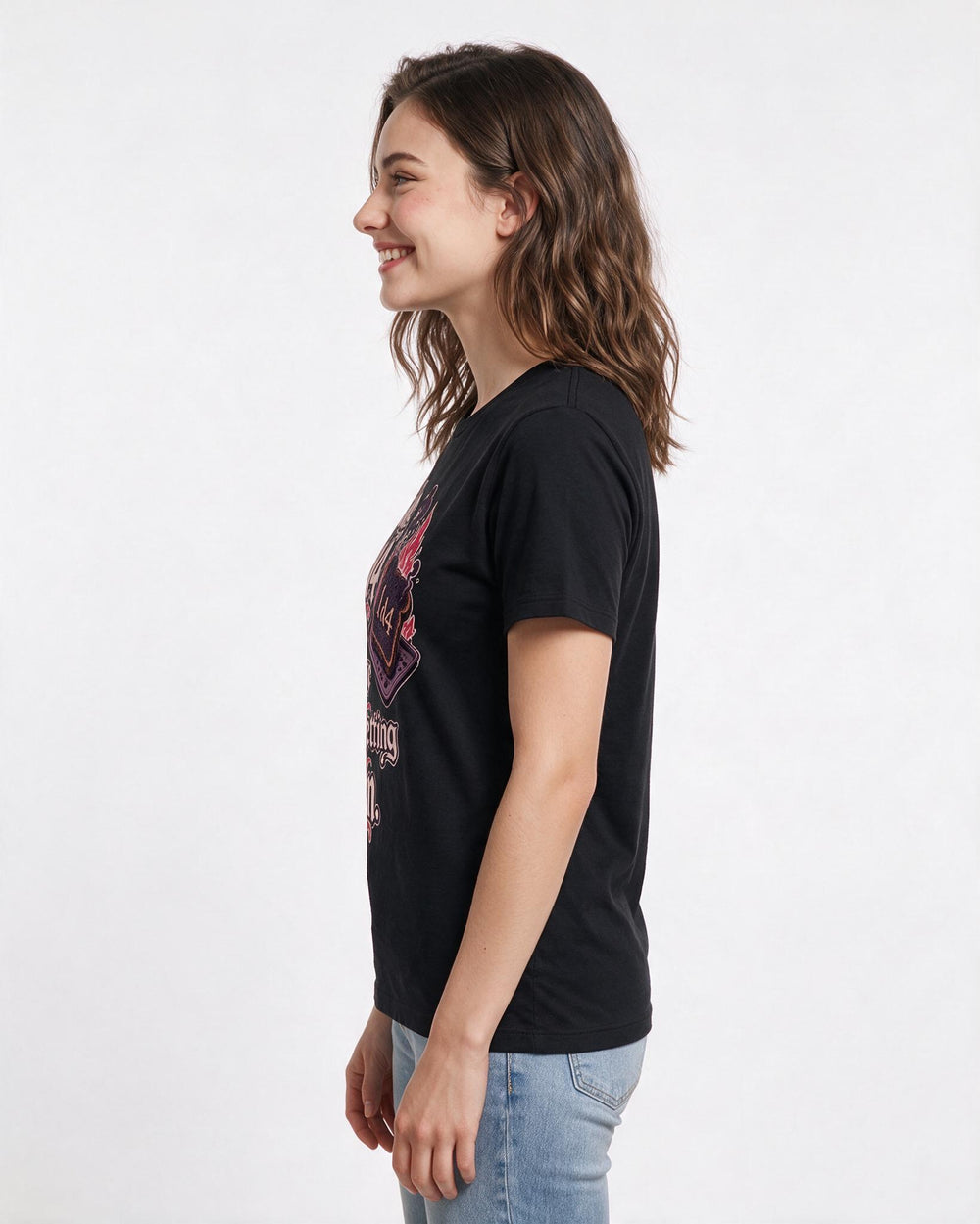 Gaming Women's Black T-Shirt – Take 1d4 fire damage for forgetting the oven. product image 2