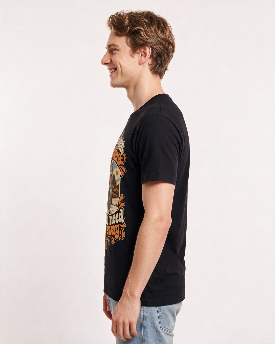 Neurodiversity Black T-Shirt for Men – Everyday Expression Graphic Tee product image 2