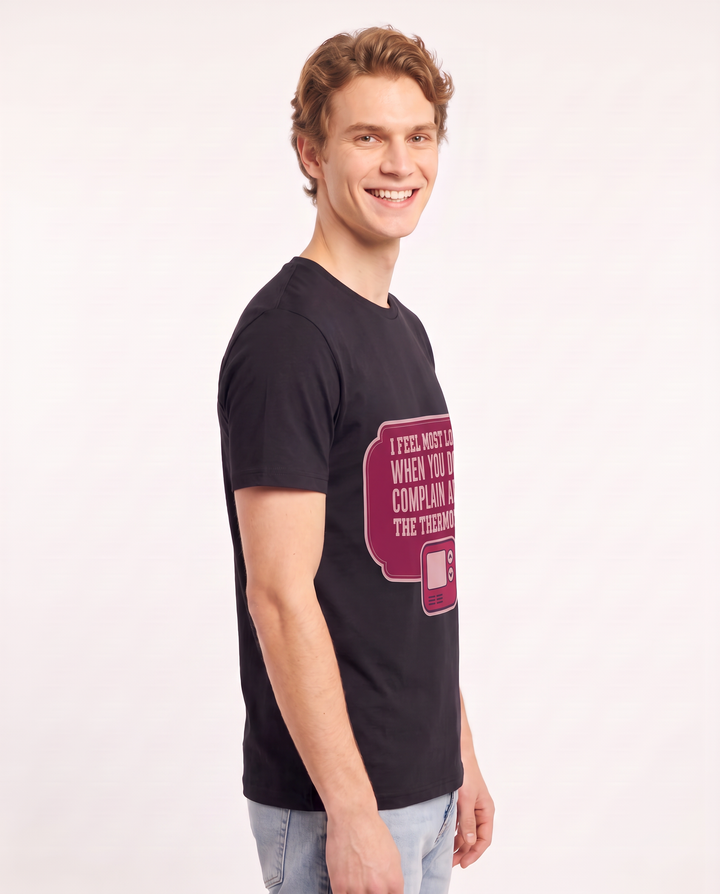 Couples Men's Black T-Shirt - I feel most loved when you don't product image 2
