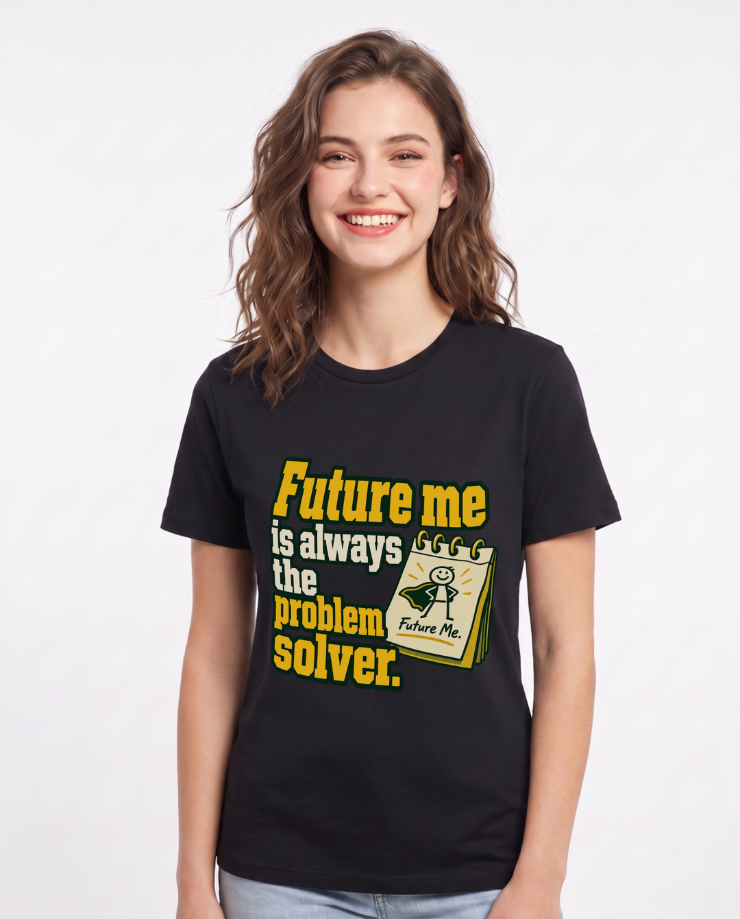 Meme Black T-Shirt for Women – Everyday Expression Graphic Tee product image 3