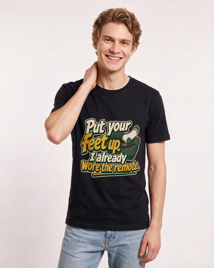 Couples Black T-Shirt for Men – Everyday Expression Graphic Tee product image 1