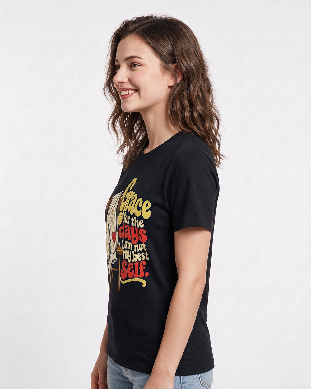 Christian Faith Black T-Shirt for Women – Everyday Expression Graphic Tee product image 2