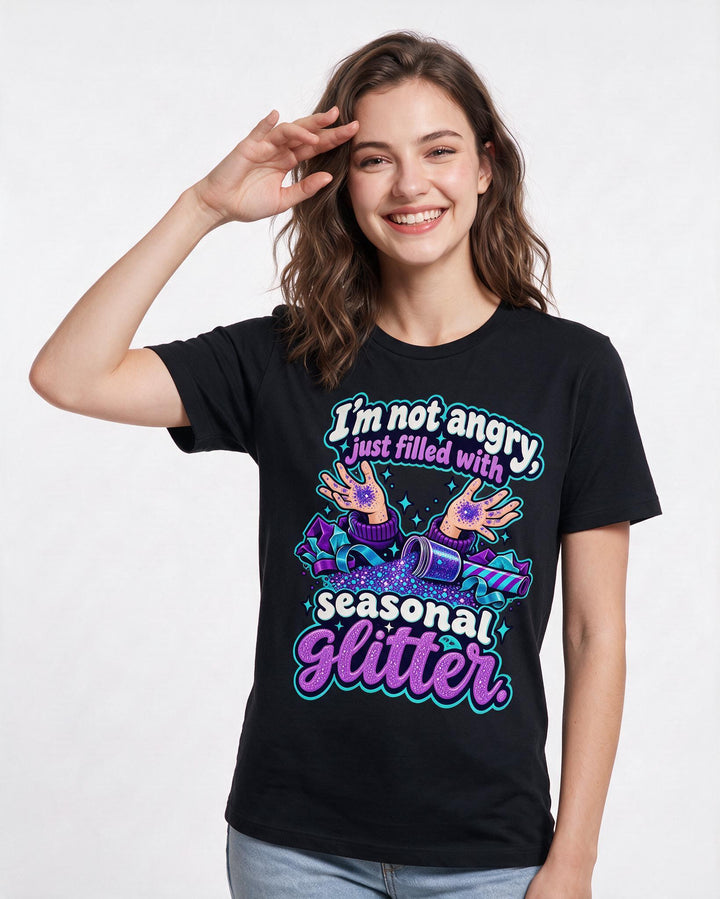 Christmas Black T-Shirt for Women – Holiday Theme Graphic Tee product image 1