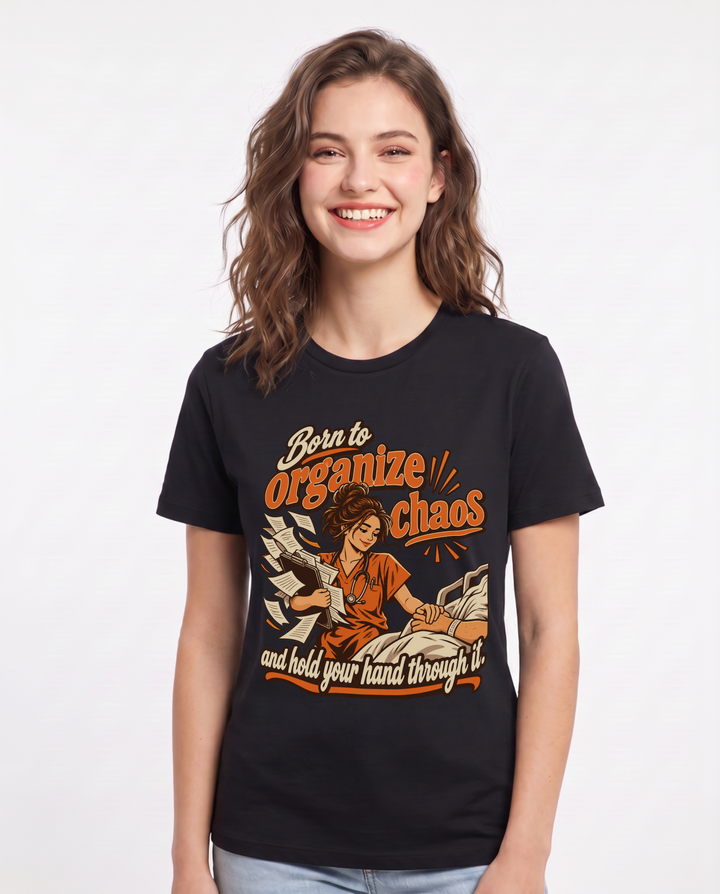 Nurse Black T-Shirt for Women – Nursing Life Graphic Tee product image 3