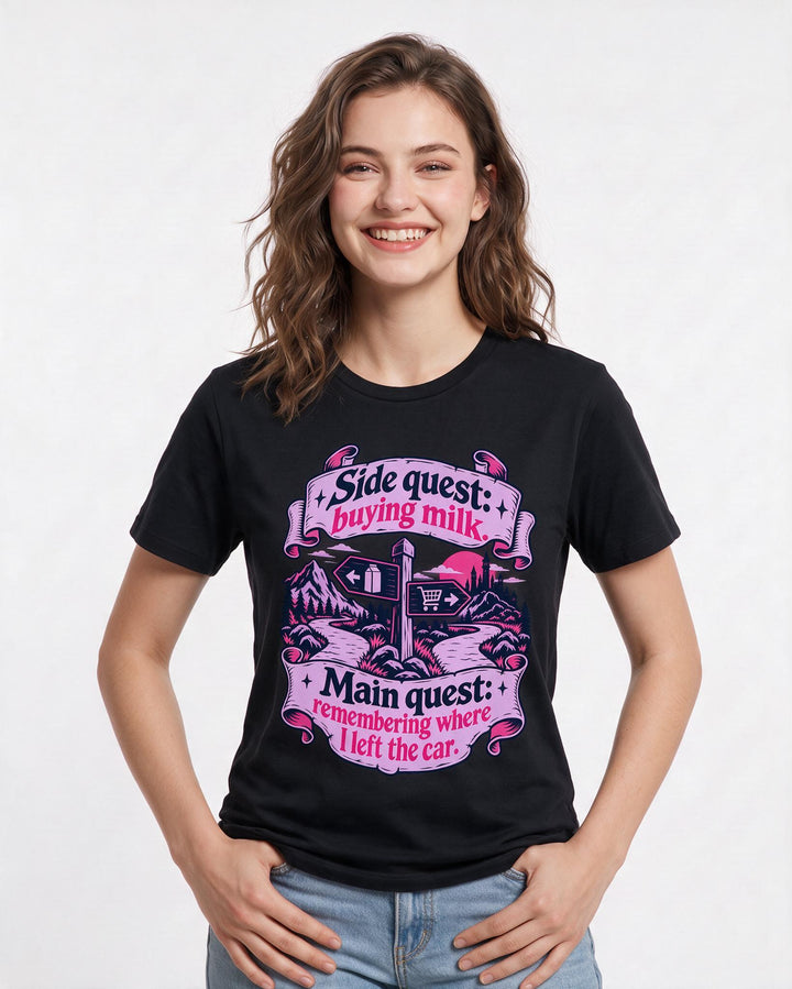 Gaming Black T-Shirt for Women – Game Night Graphic Tee product image 1