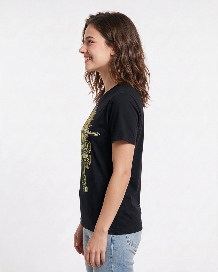 Pride Black T-Shirt for Women – Everyday Expression Graphic Tee product image 2