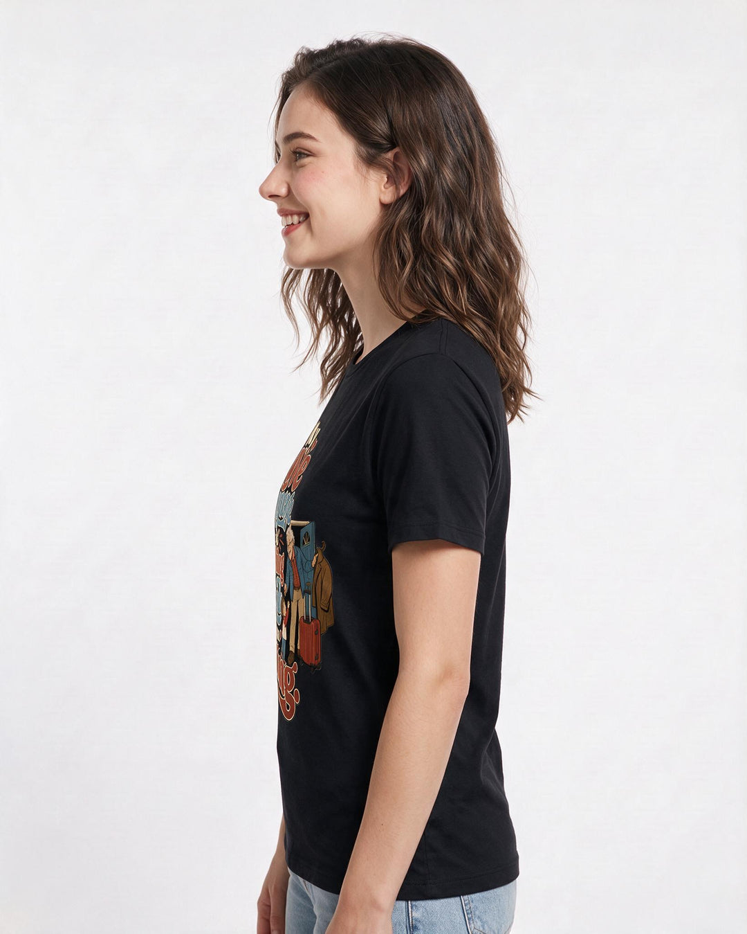 Grandparent Black T-Shirt for Women – Everyday Expression Graphic Tee product image 2