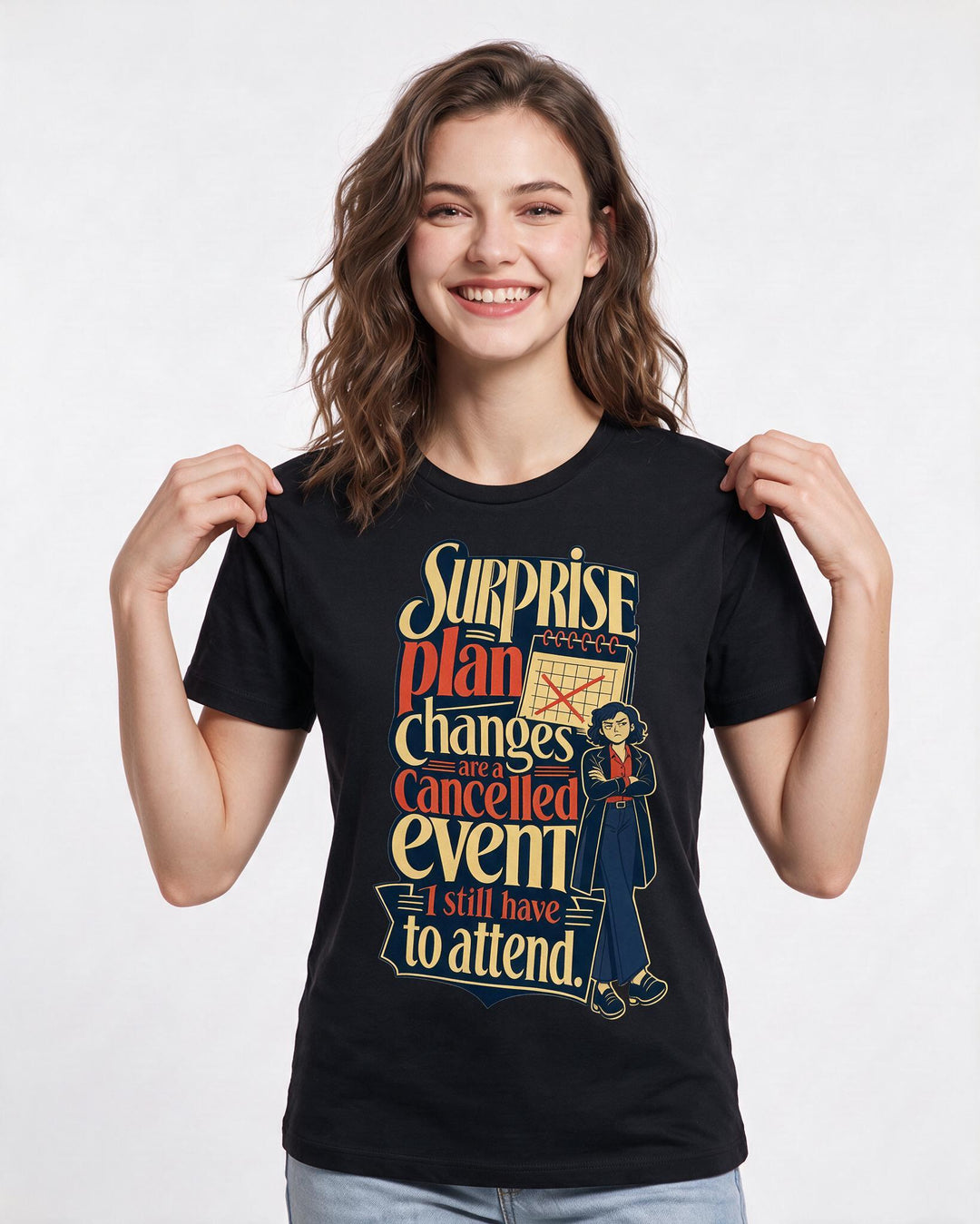 Neurodiversity Black T-Shirt for Women – Everyday Expression Graphic Tee product image 1