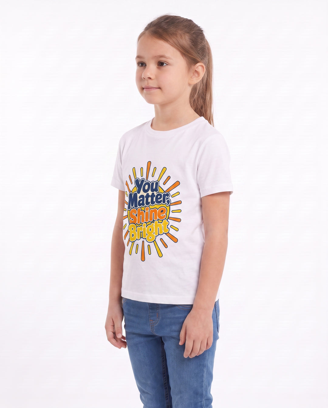 You Matter, Shine Bright White T-Shirt mockup 2
