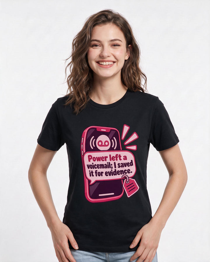 Political Statement Black T-Shirt for Women – Everyday Expression Graphic Tee product image 1