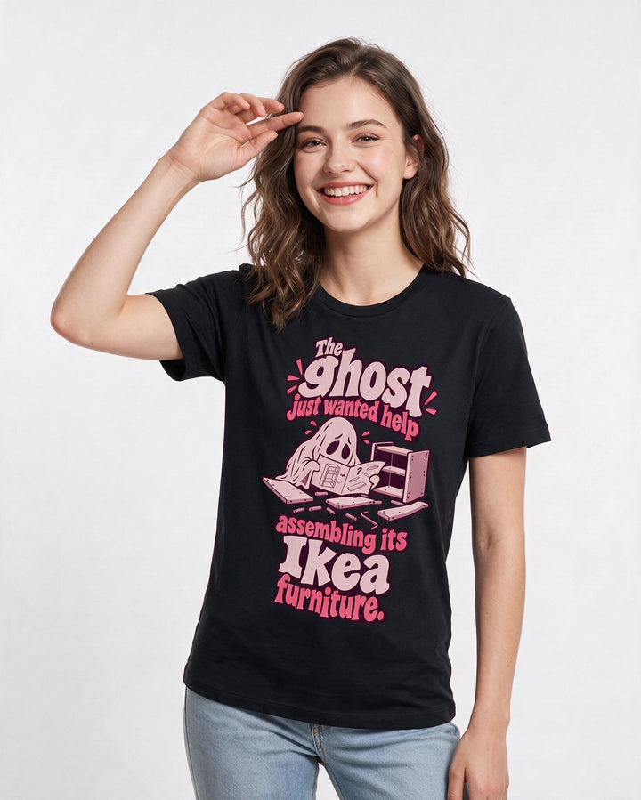 Halloween Black T-Shirt for Women – Halloween Theme Graphic Tee product image 1