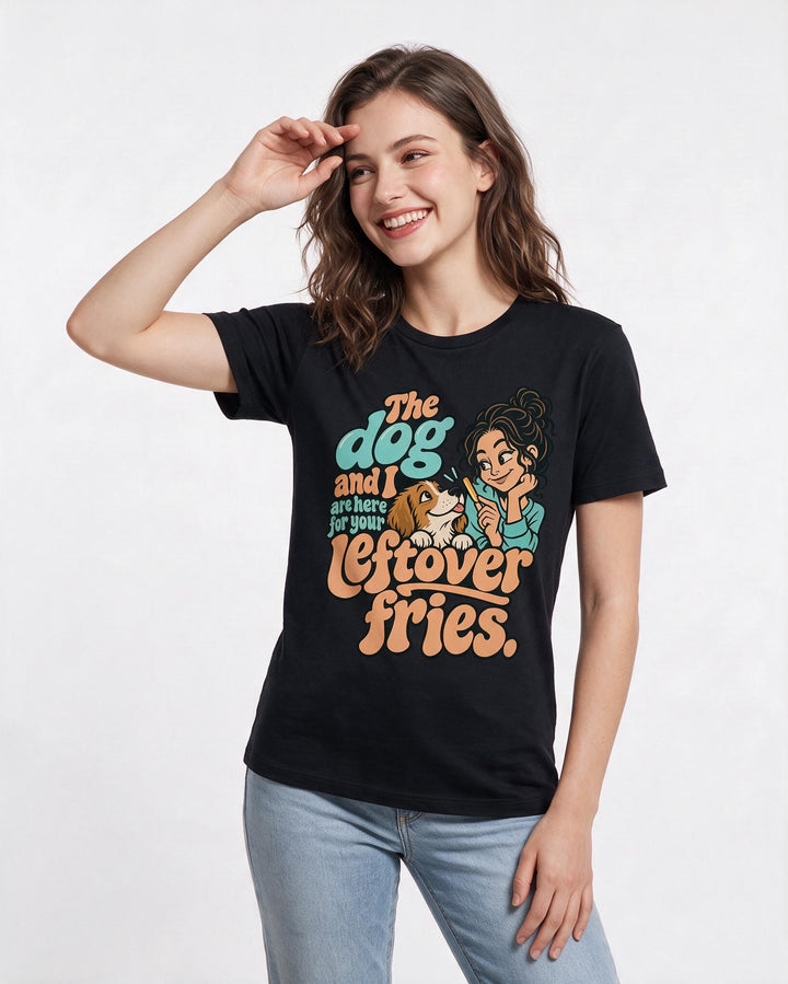 Couples Black T-Shirt for Women – Everyday Expression Graphic Tee product image 1