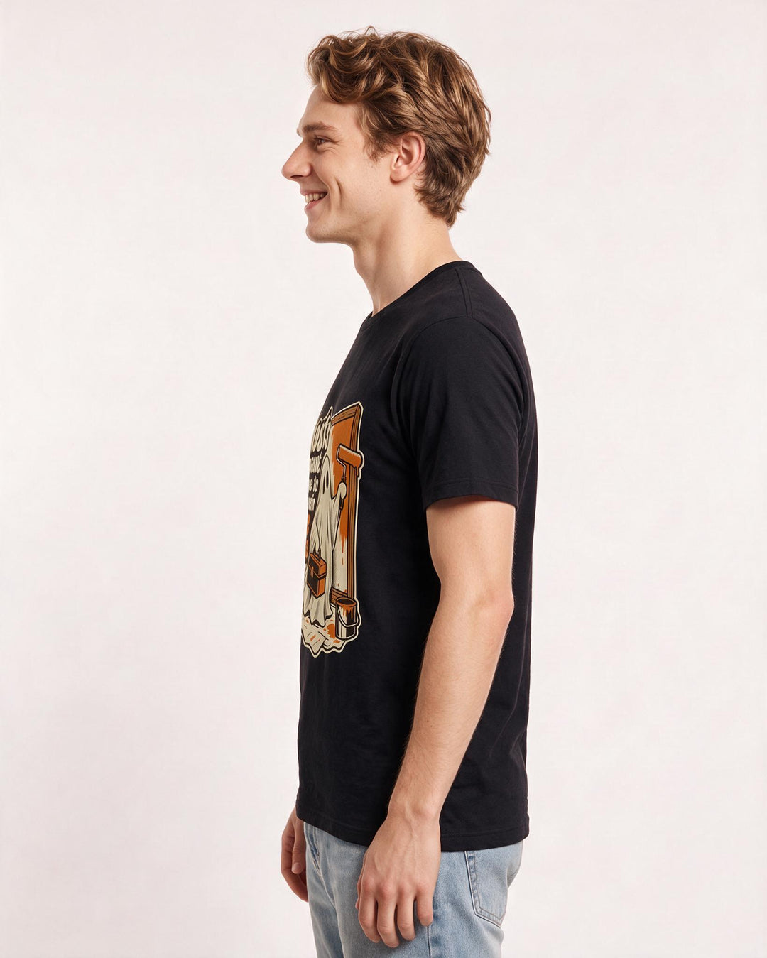 Halloween Black T-Shirt for Men – Halloween Theme Graphic Tee product image 2