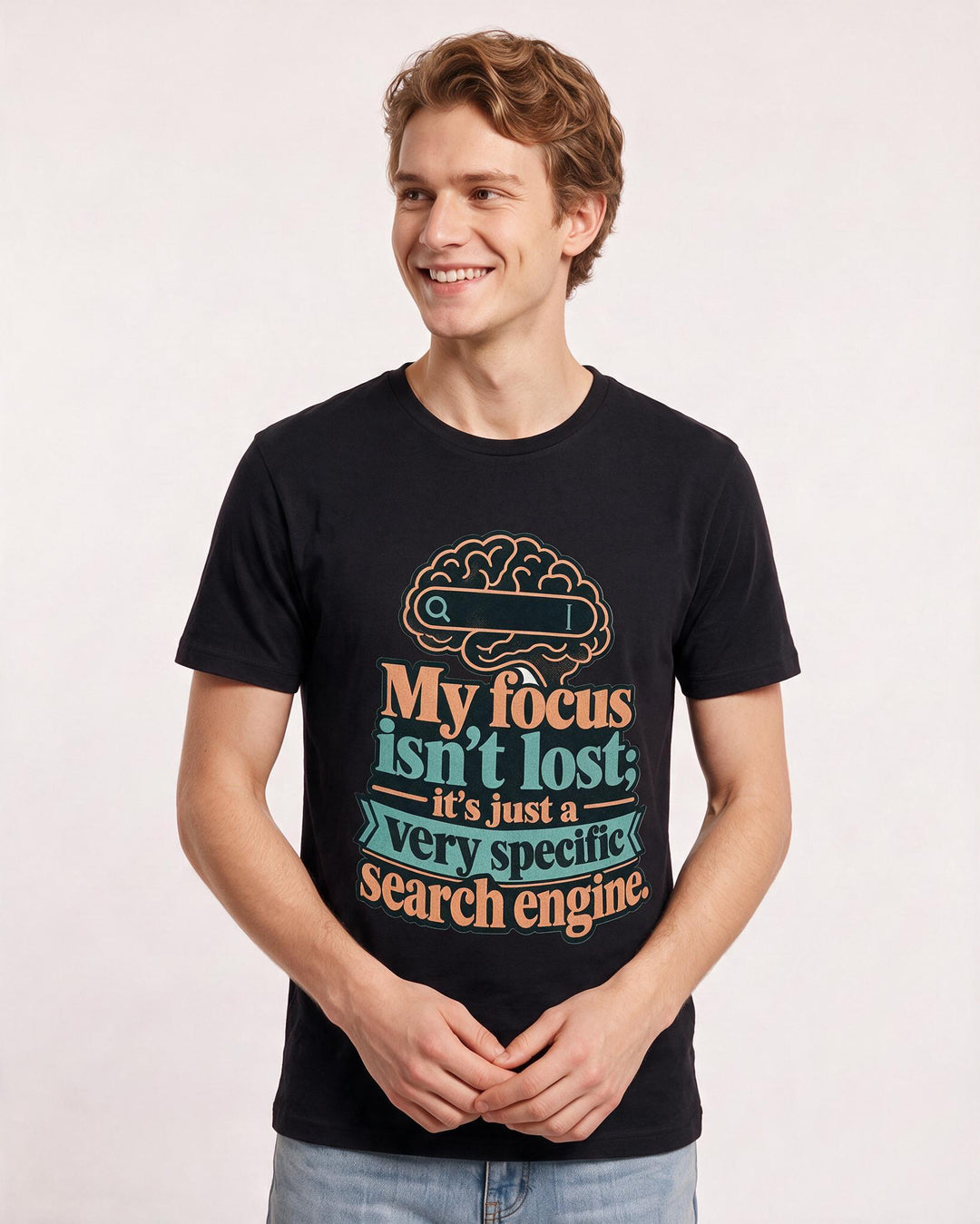 Neurodiversity Black T-Shirt for Men – Everyday Expression Graphic Tee product image 1