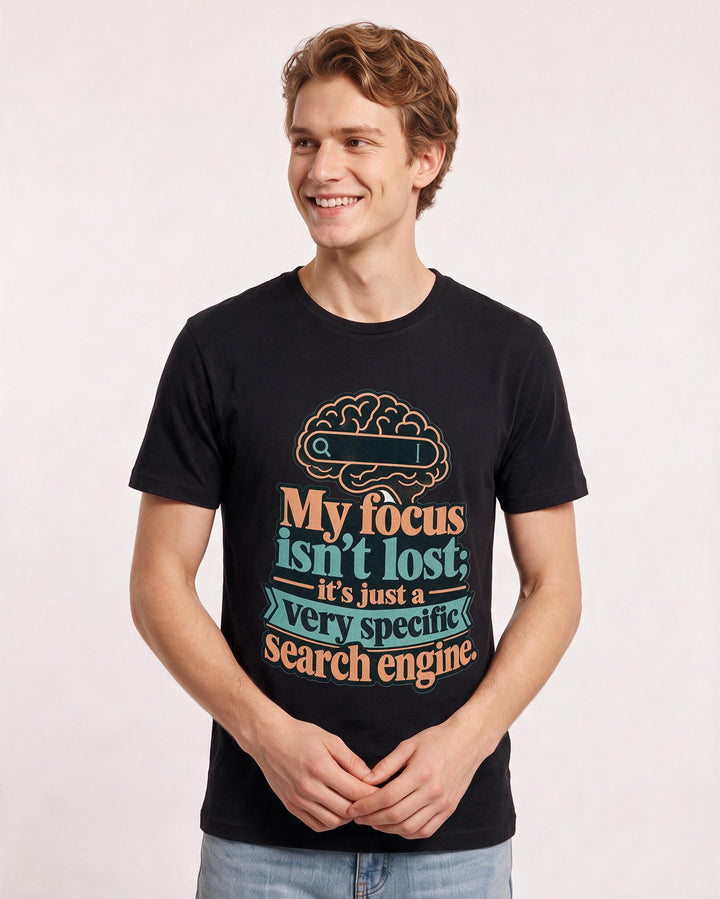 Neurodiversity Black T-Shirt for Men – Everyday Expression Graphic Tee product image 1