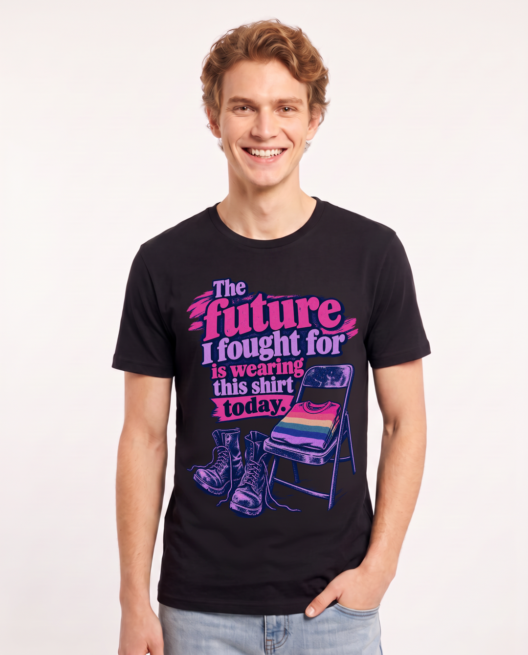 Pride Black T-Shirt for Men – Everyday Expression Graphic Tee product image 3