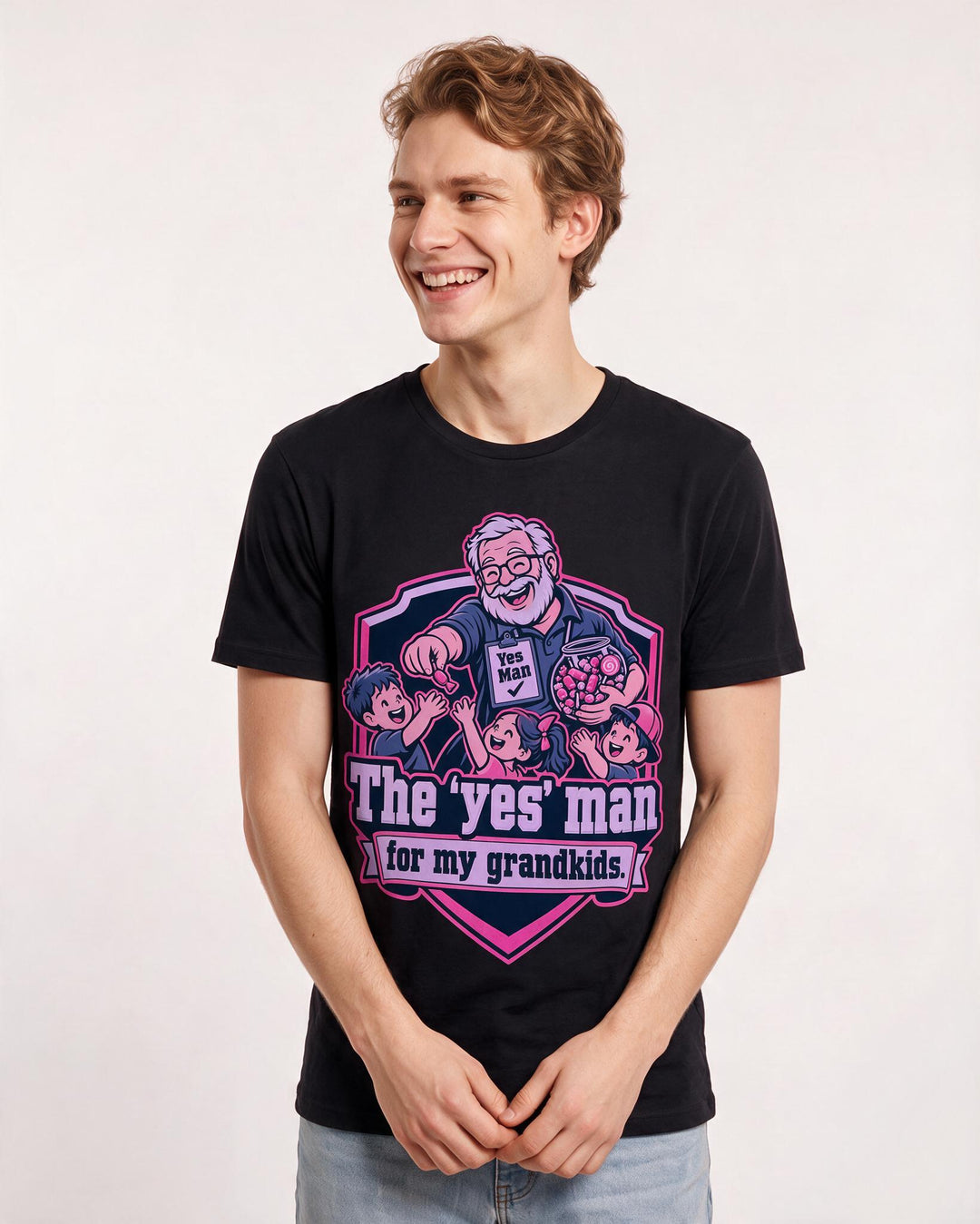 Grandparent Black T-Shirt for Men – Everyday Expression Graphic Tee product image 1
