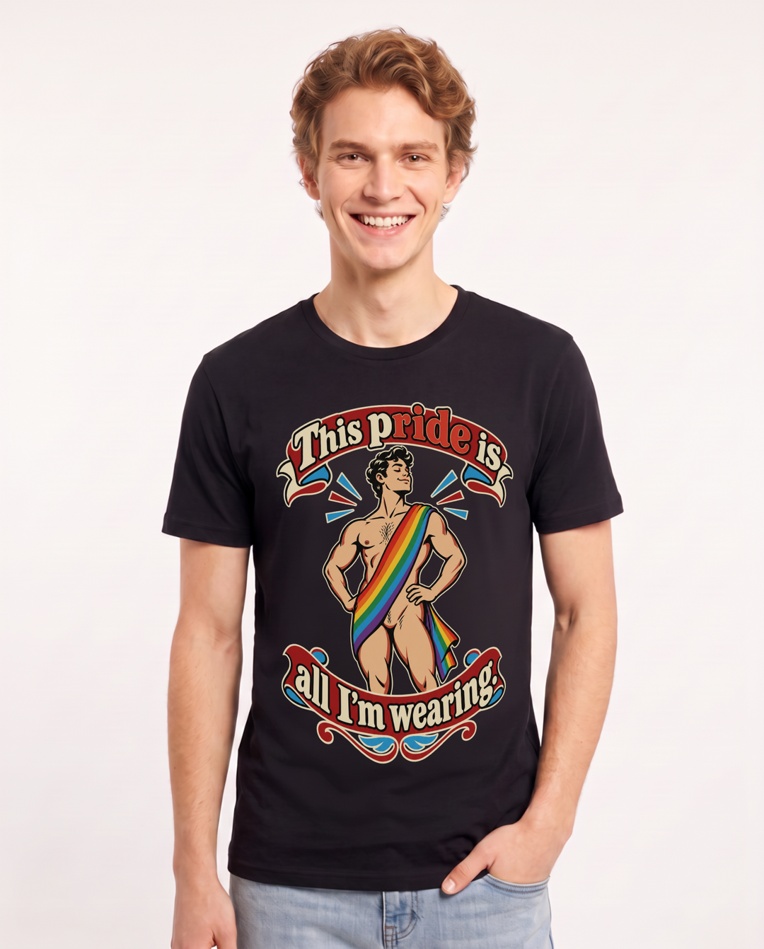 Pride Black T-Shirt for Men – Everyday Expression Graphic Tee product image 3
