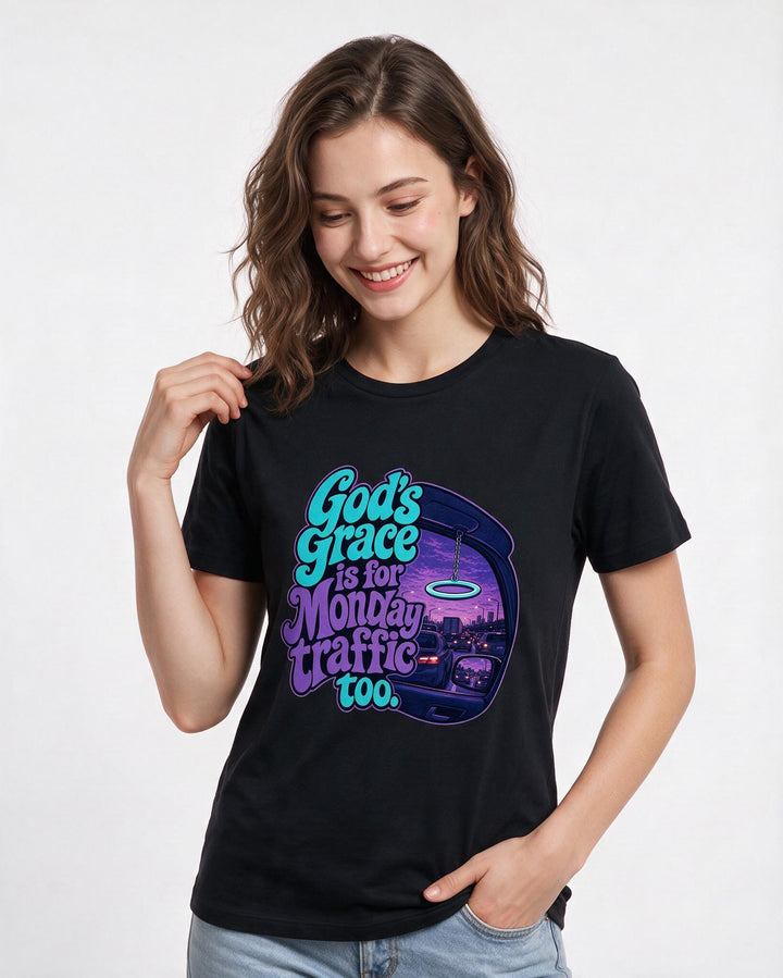 Christian Faith Black T-Shirt for Women – Everyday Expression Graphic Tee product image 1