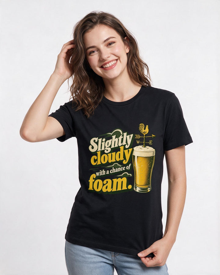 Beer Black T-Shirt for Women – Everyday Expression Graphic Tee product image 1