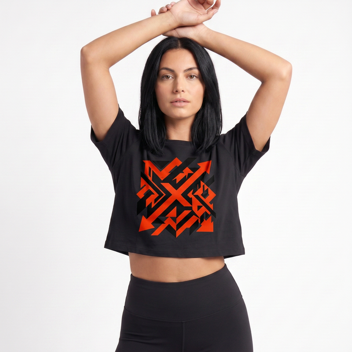 POD Confident Statement Hoodie Hoodie Crop Top mockup 2