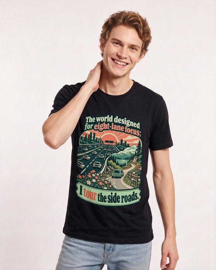 Neurodiversity Black T-Shirt for Men – Everyday Expression Graphic Tee product image 1