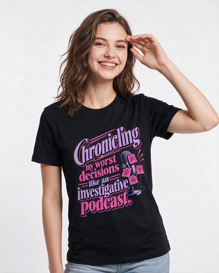 Meme Black T-Shirt for Women – Everyday Expression Graphic Tee product image 1