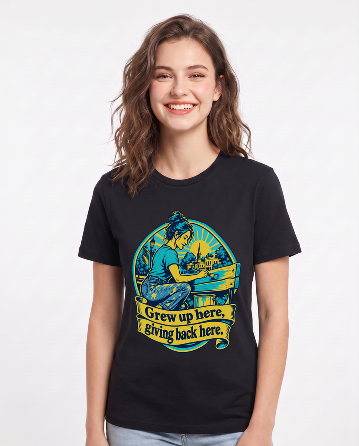 Patriotic Black T-Shirt for Women – Everyday Expression Graphic Tee product image 3
