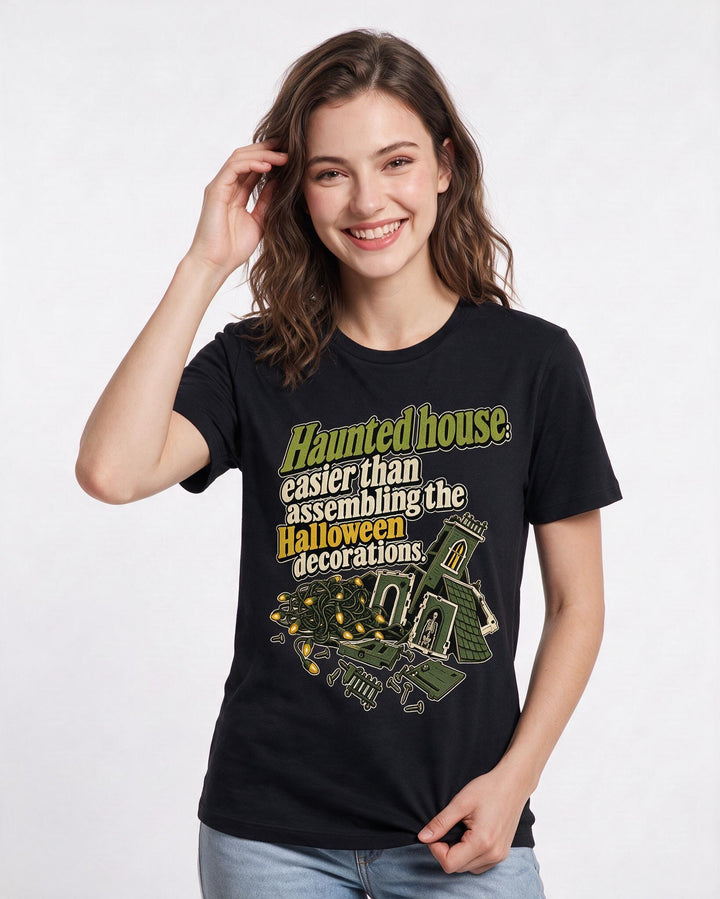 Halloween Black T-Shirt for Women – Halloween Theme Graphic Tee product image 1