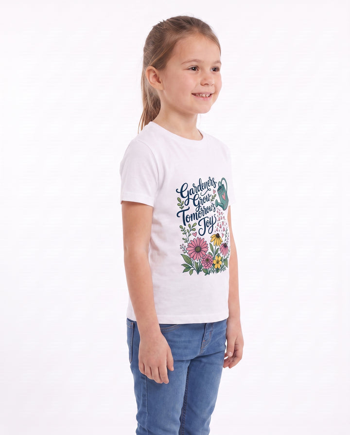 Gardeners Grow Tomorrow’s Joy White T-Shirt mockup 2