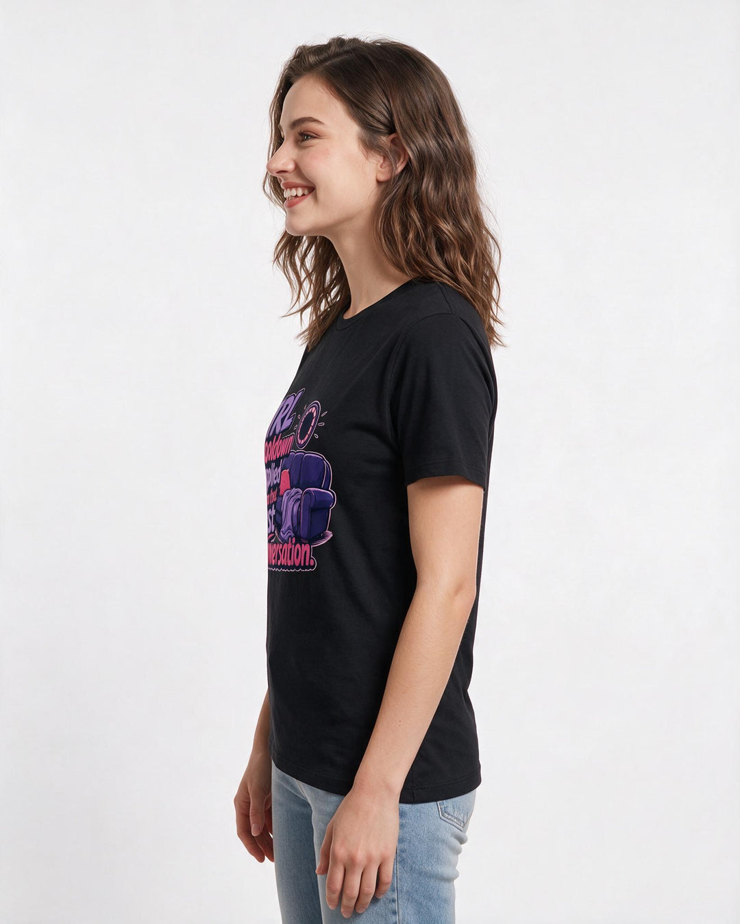 Gaming Black T-Shirt for Women – Game Night Graphic Tee product image 2