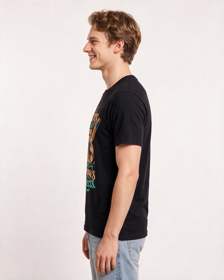 Teacher Black T-Shirt for Men – Everyday Expression Graphic Tee product image 2