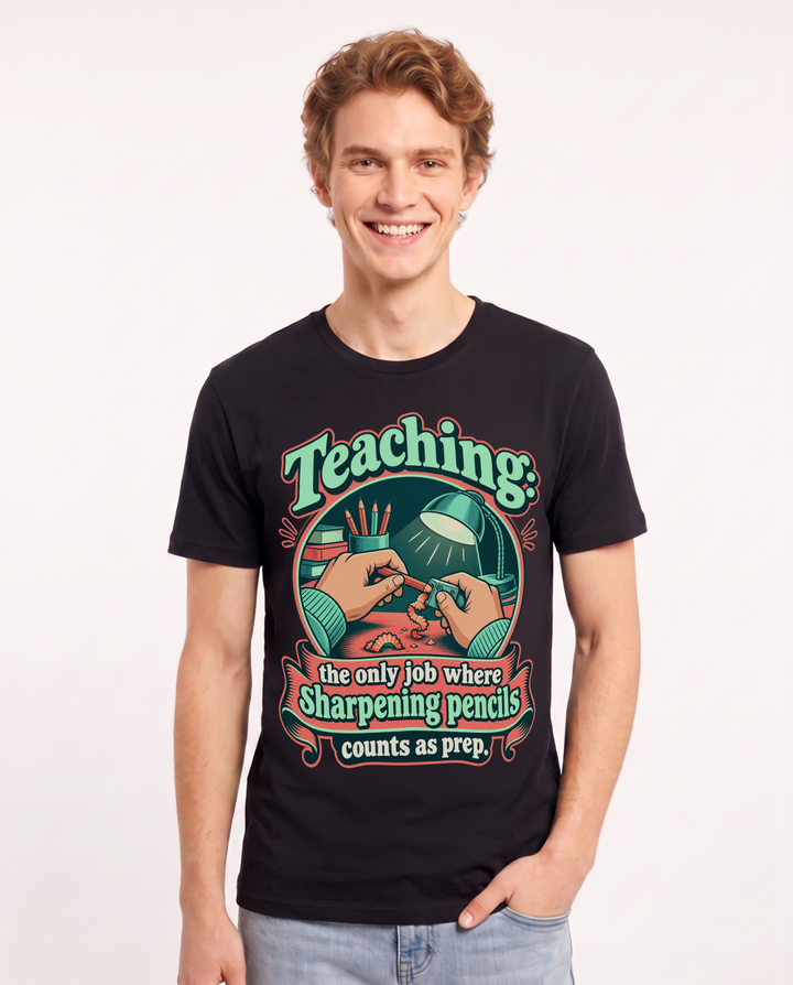 Teacher Black T-Shirt for Men – Everyday Expression Graphic Tee product image 3