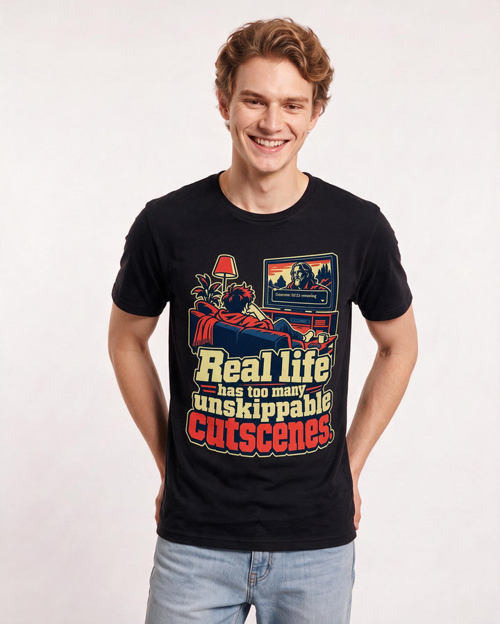 Gaming Black T-Shirt for Men – Game Night Graphic Tee product image 1