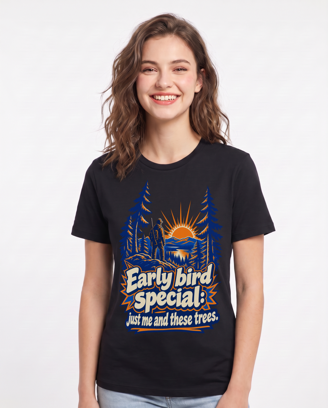Hunting Black T-Shirt for Women – Everyday Expression Graphic Tee product image 3