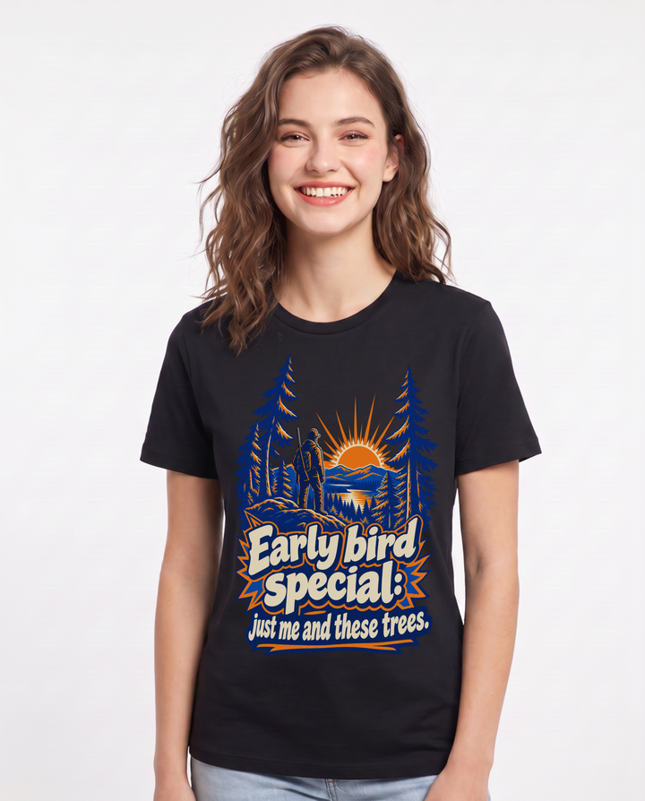 Hunting Black T-Shirt for Women – Everyday Expression Graphic Tee product image 3