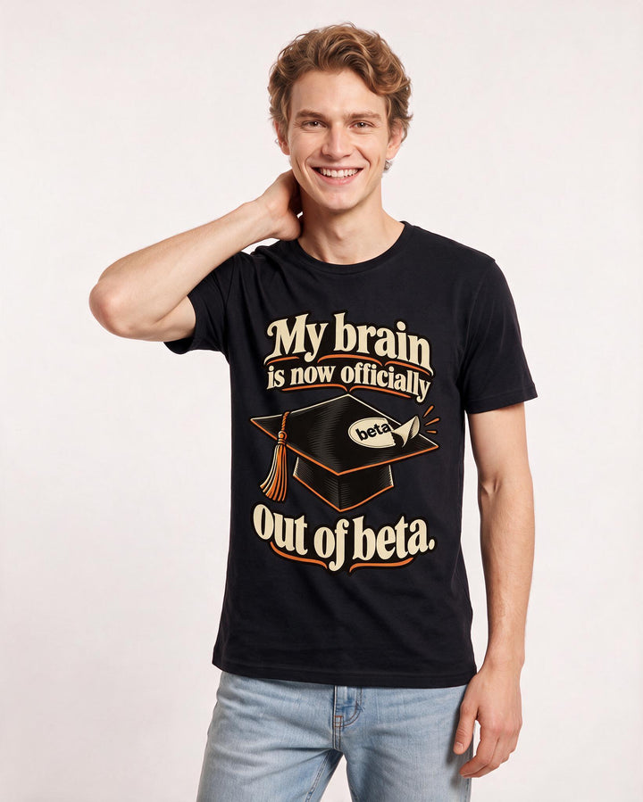 Graduation Black T-Shirt for Men – Everyday Expression Graphic Tee product image 1