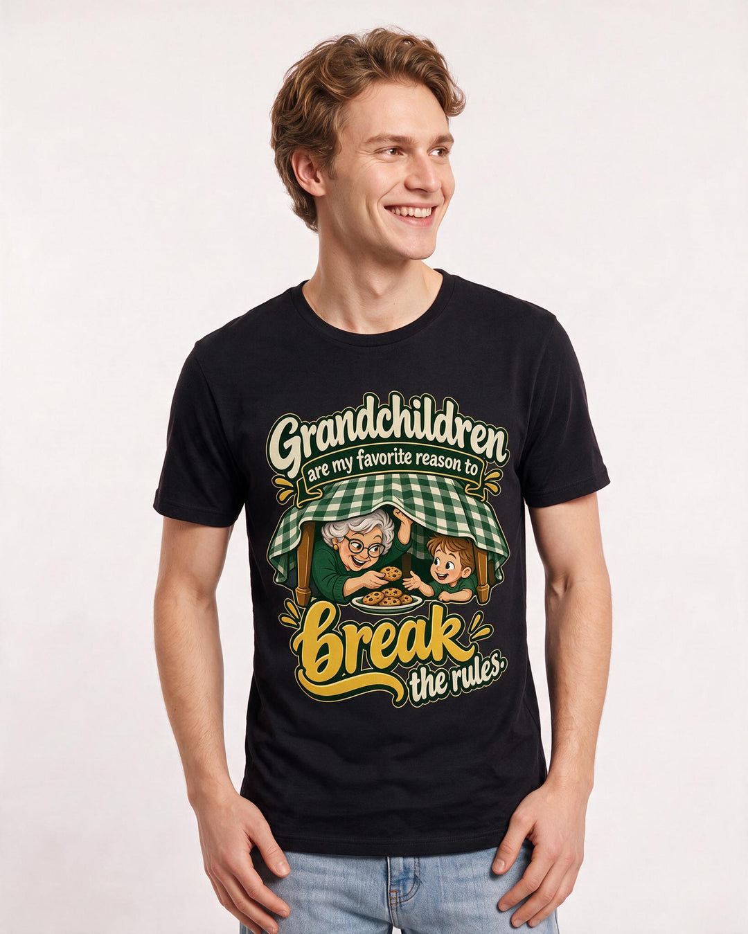 Grandparent Black T-Shirt for Men – Everyday Expression Graphic Tee product image 1