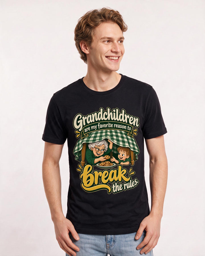 Grandparent Black T-Shirt for Men – Everyday Expression Graphic Tee product image 1