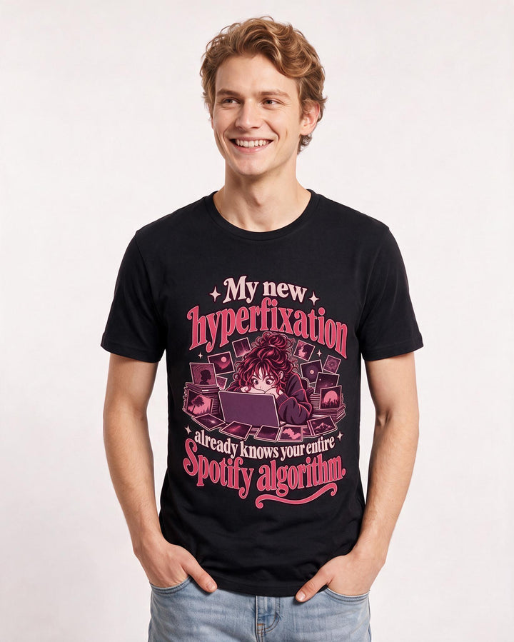 Neurodiversity Black T-Shirt for Men – Everyday Expression Graphic Tee product image 1